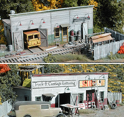 Phineas Clutter's Sign Shop/The Backshop (Laser-Cut Wood Kit)