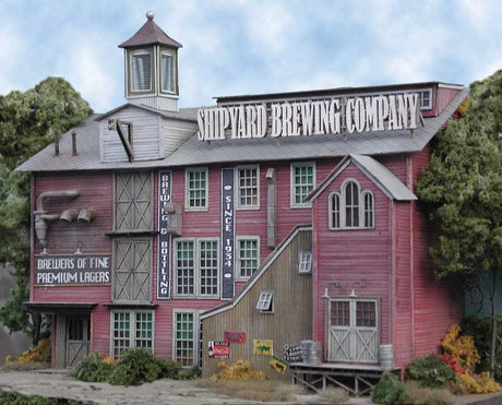 Shipyard Brewing Backgroung Building -- Laser-Cut Wood Kit