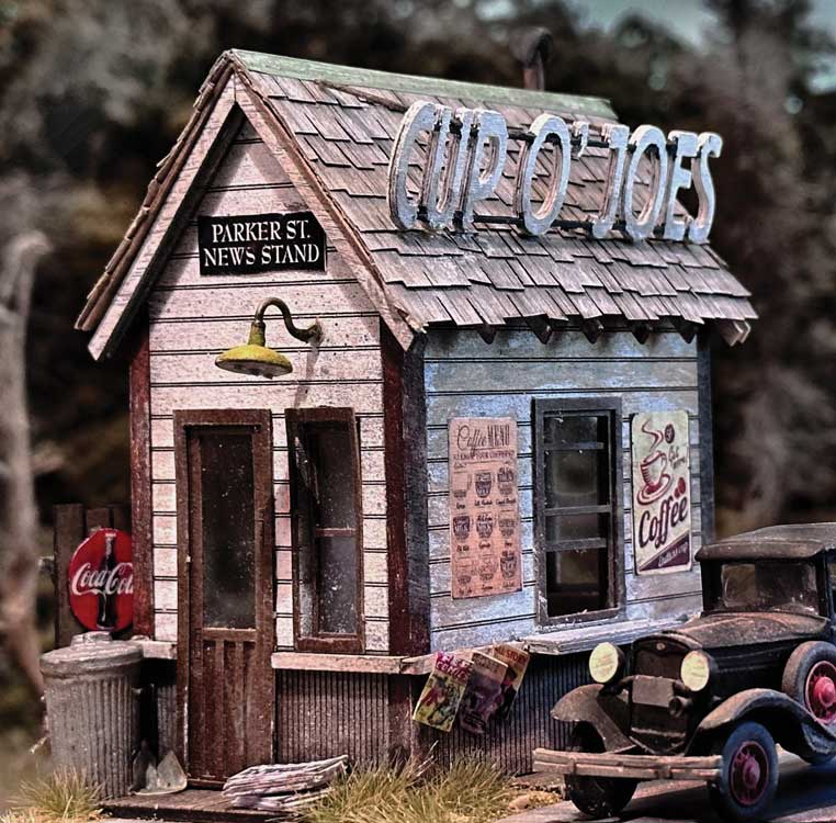 Parker Street News Stand -- Laser-Cut Wood Kit