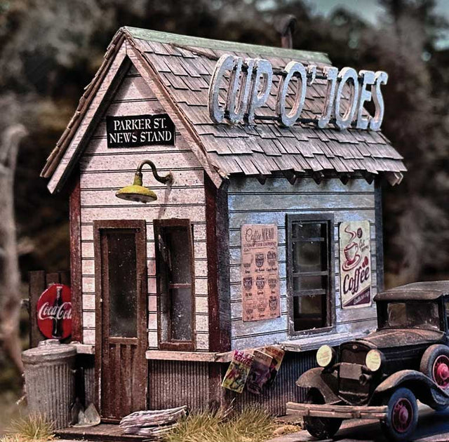 Parker Street News Stand -- Laser-Cut Wood Kit