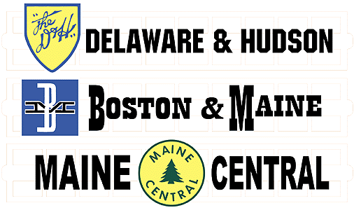 Homeroad Herald Billboard Pack - Small, for N & HO Scales -- Pack #3 - (1) Each Delaware & Hudson, Boston & Maine, & Maine Central