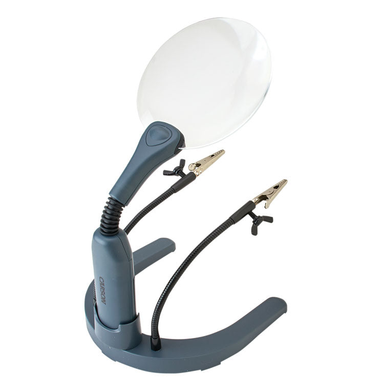 HelpingHands(TM) Magnifier w/LED Lamps & Clamps -- 2x Power-1