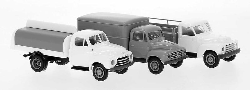 1955 Light Delivery Truck Set - Kit -- 1 Each Low-Side, Beverage and Round Box Body (undecorated)