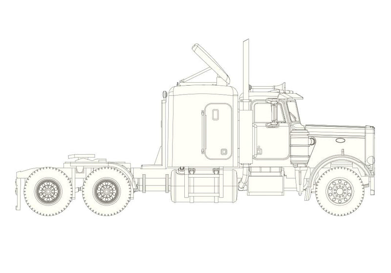 Peterbilt 359 Semi Tractor - Kit -- White