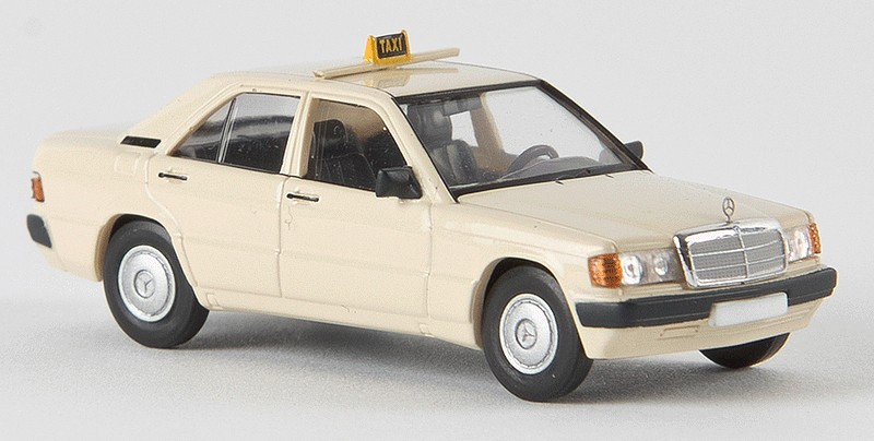 1987-1993 Mercedes-Benz 190 E Sedan - Assembled - Starmada(TM) -- Taxi (ivory)