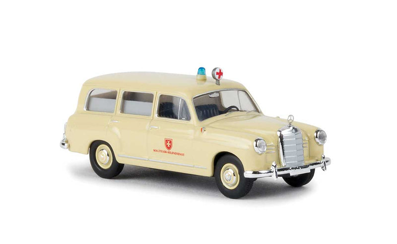1953 Mercedes-Benz 180 Kombi Station Wagon Ambulance - Starmada(TM) -- Malteser (cream, German Lettering)