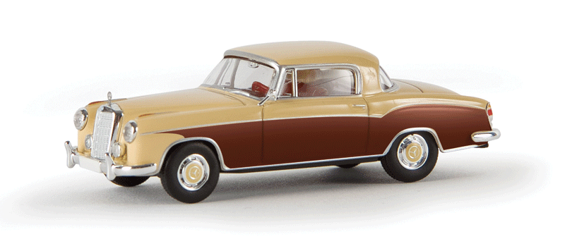 1951-1954 Mercedes-Benz 220 S Coupe - Assembled - Starmada(TM) -- Ivory, Brown-1