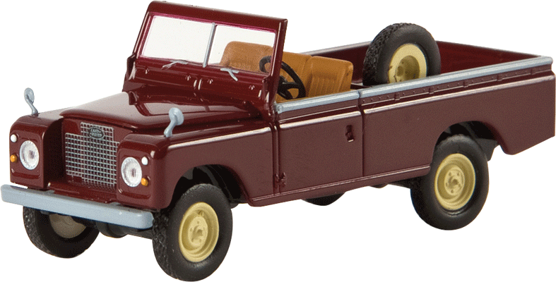 1968-1977 Land Rover 109 Open-Cab Pickup - Assembled - Starmada(TM) -- Wine Red