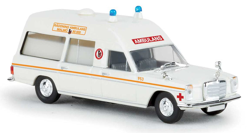 Mercedes-Benz MB/8 Ambulance - Assembled -- Raddning Ambulance Malmo, Sweden (white, red, Swedish Lettering)