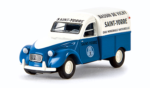 1950-1978 Citroen Kastenente 2 CV Delivery Truck - Assembled -- St. Yorre (blue, white, French Lettering)