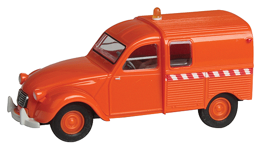1950-1978 Citroen 2 CV Delivery Truck - Assembled -- Street Maintenance (orange)