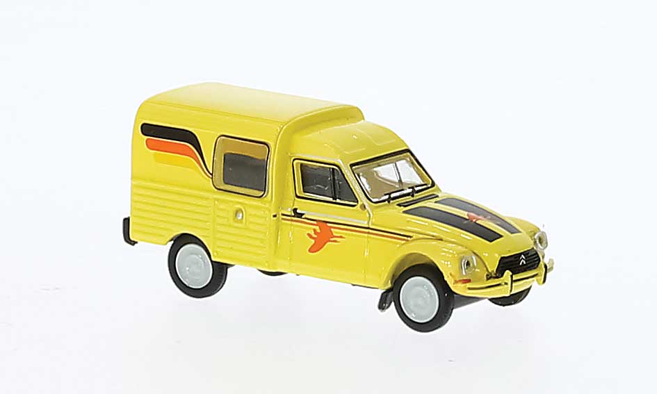 1976 Citroen Acadiane Truck - Assembled -- Reiseente (yellow, orange, black, French Lettering)
