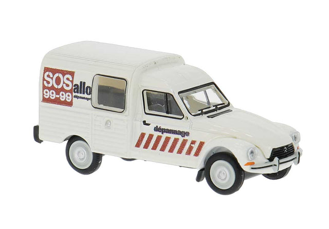 1976 Citroen Acadiane Truck - Assembled -- SOS Depannage (white, red, French Lettering)