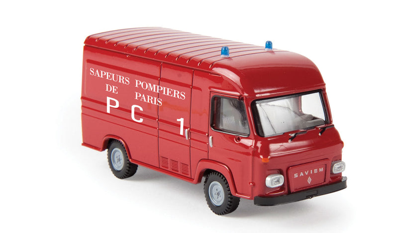 1965-1982 Renault-Saviem SG 2 Cargo Van - Assembled -- Paris, France, Fire Department (red, French Lettering)
