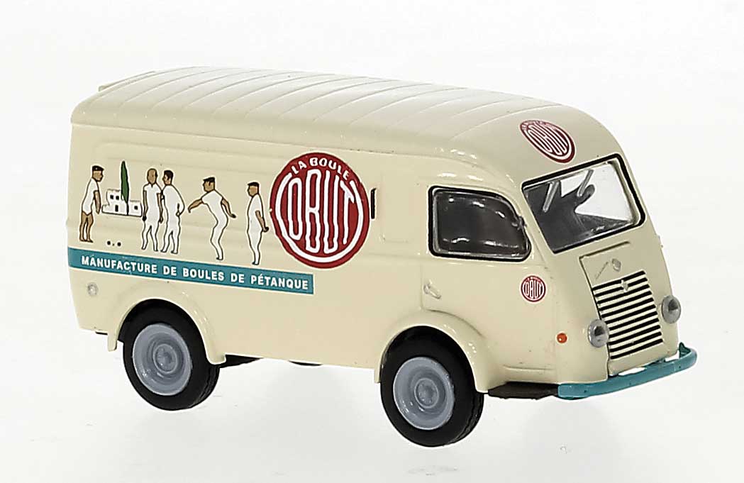 1950 Renault 1000 KG Goelette Cargo Van - Assembled -- Obut (beige, red, teal, French Lettering)