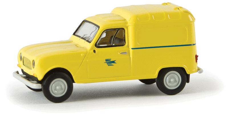 1962-1988 Renault Fourgonnette Delivery Truck - Assembled -- French Post Office (yellow, black, French Lettering)-1