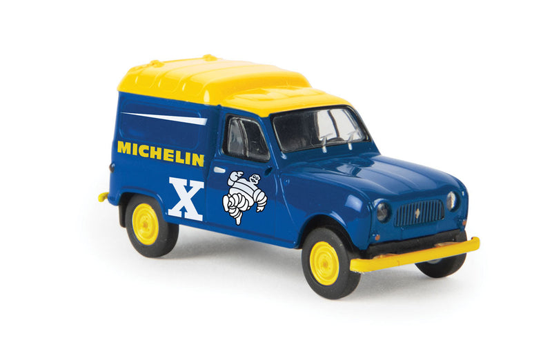 1962-1988 Renault R4 Fourgonnette Delivery Truck - Assembled -- Michelin (blue, yellow; French Lettering)