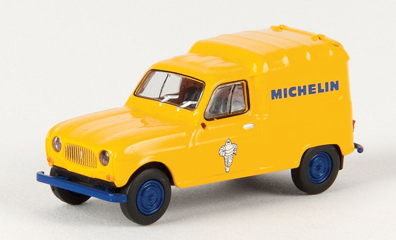 1962-1988 Renault R4 Fourgonnette Delivery Truck - Assembled -- Michelin (yellow, blue, French Lettering)