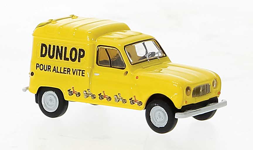 1962-1988 Renault Fourgonnette Delivery Truck - Assembled -- Dunlop (yellow, black, French Lettering)
