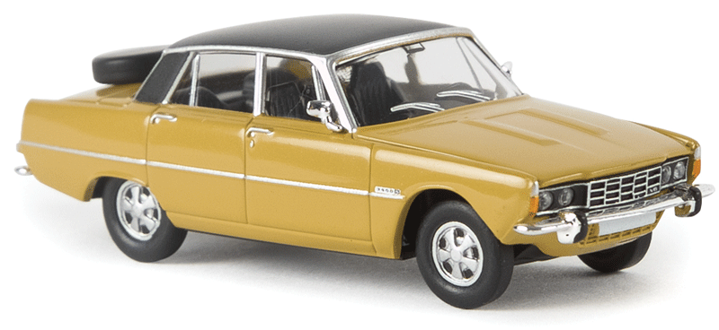 1962-1976 Rover P6 Sedan w/Left Hand Drive, Spare Tire - Assembled -- Yellow Ochre