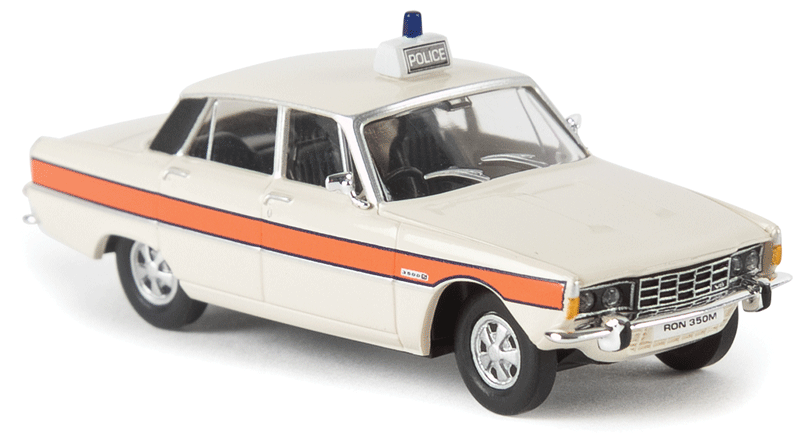 1962-1976 Rover P6 Sedan w/Right Hand Drive - Assembled -- Police (ivory, orange, black)