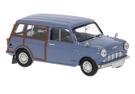 1960s Austin Mini Passenger Van - Assembled -- Blue Woody