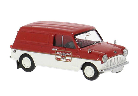 1960s Austin Mini Cargo Van - Assembled -- Lotus (red, white)