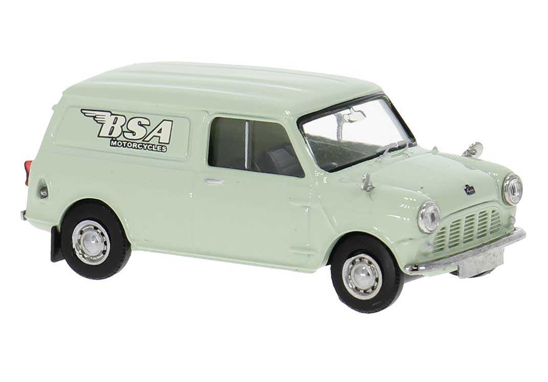 1960s Austin Mini Passenger Van - Assembled -- BSA (light green)