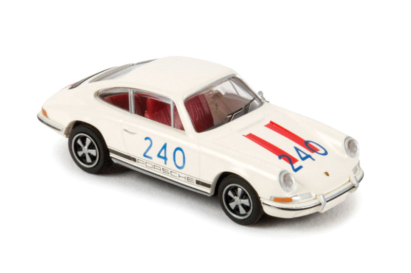 1968-1973 Porsche 911 E - Assembled -- Targa Florio 1969 #240 (white, blue, red, German Lettering)
