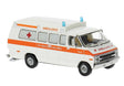1970s Dodge Passenger Van Ambulance - Assembled -- Rode Kruis (white, orange, Dutch Lettering)