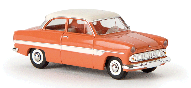 1952 Ford 12m Sedan - Assembled -- Orange, White