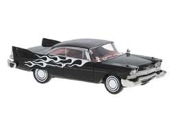 1958 Plymouth Fury - Assembled -- Black, White Flames