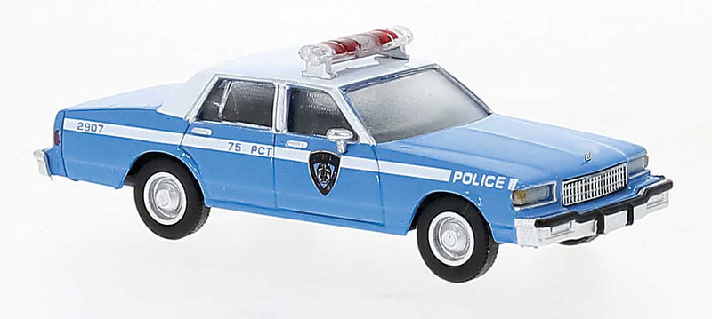 1987 Chevrolet Caprice Sedan - Assembled -- New York Police Department - 75th Precinct #2907 (blue, white)