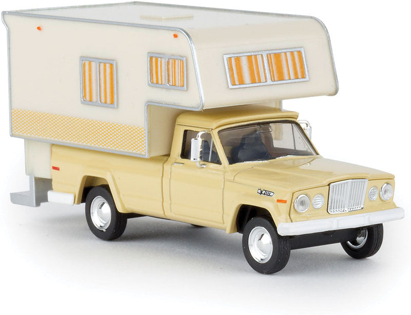 1962 Jeep Gladiator Pickup Truck with Camper Body - Assembled -- Ivory