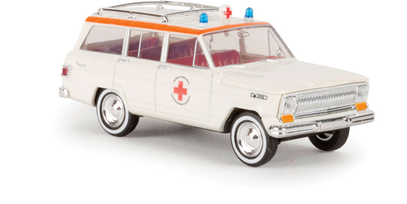 1967 Jeep Wagoneer - Assembled -- ORK Salzburg (white, orange, red, German Lettering)