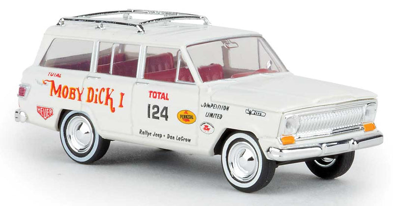 1967 Jeep Wagoneer - Assembled -- Moby Dick (white, red)