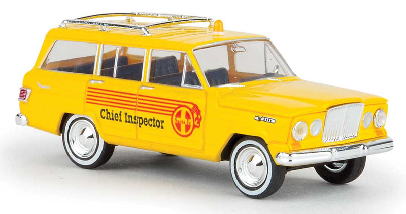 1967 Jeep Wagoneer - Assembled -- Atchison, Topeka & Santa Fe Chief Inspector (yellow, red)