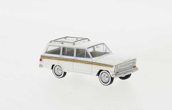 1968 Jeep Wagoneer - Assembled -- White, Wood Stripe