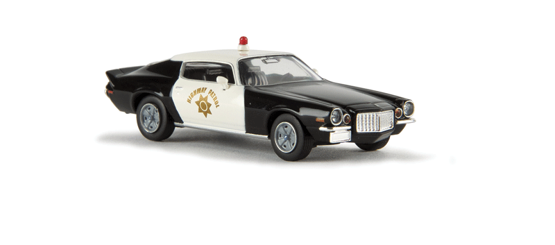 1972 Chevrolet Camaro Z28 - Assembled -- Highway Patrol (black, white)-1