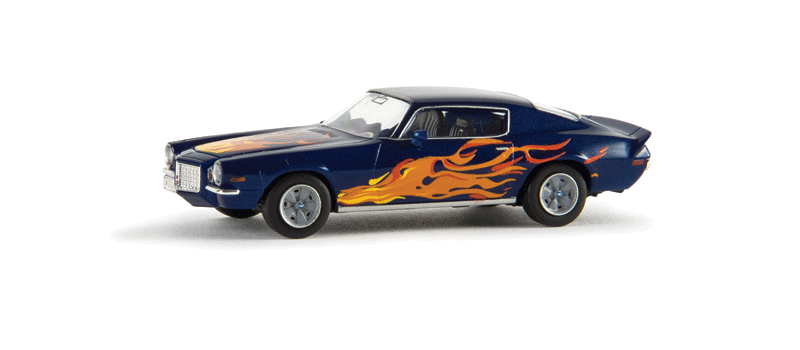 1972 Chevrolet Camaro Z28 - Assembled -- Blue w/Flames