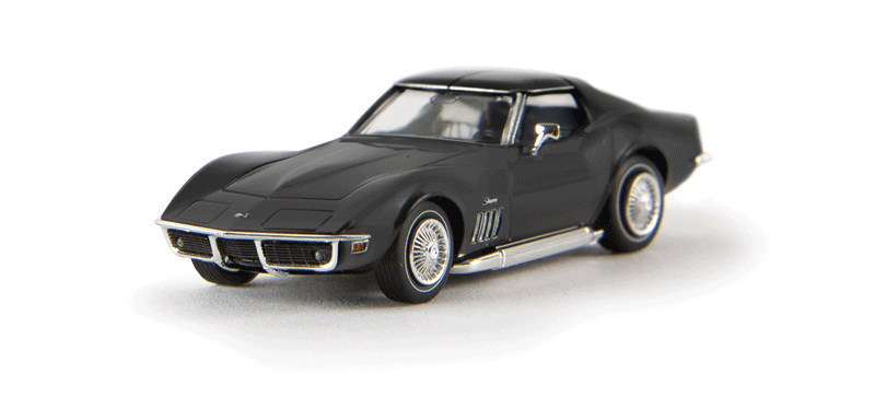 1969 Chevrolet Corvette C3 - Assembled -- With Side Pipes (matte black)