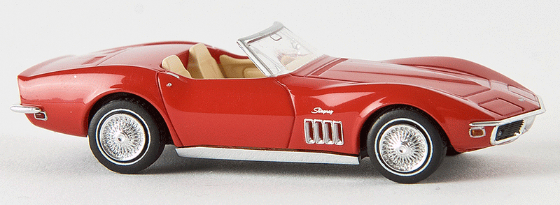 1967-1973 Chevrolet Corvette C3 Convertible - Assembled -- Top Down (Signal Red)