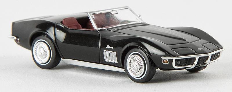 1967-1973 Chevrolet Corvette C3 Convertible - Assembled -- Top Down (black)