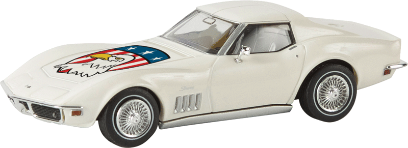1967-1973 Chevrolet Corvette C3 Convertible - Assembled -- American Eagle, Top Up (white, red, blue)-1