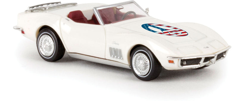 1967-1973 Chevrolet Corvette C3 Convertible - Assembled -- Top Down (white, red, blue, Peace Graphics)