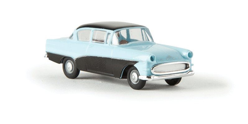 1957-1960 Opel Rekord P1 - Assembled -- Light Blue, Black