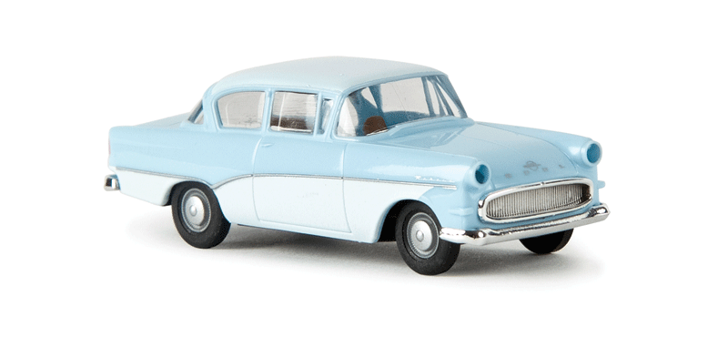 1957-1960 Opel Rekord P1 - Assembled -- Light Blue, Red