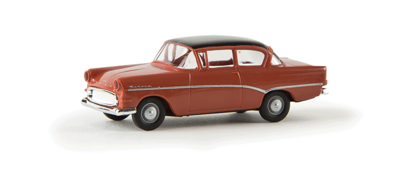 1957-1960 Opel Rekord P1 - Assembled -- Red, Black-1