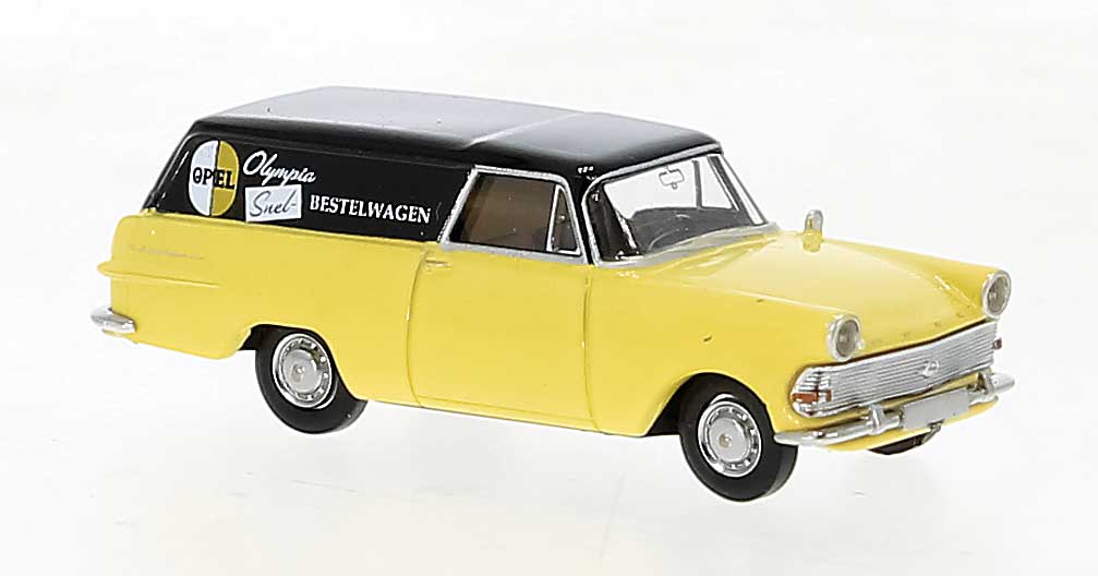 1960 Opel P2 Delivery Station Wagon - Assembled -- Opel Snel-Bestelwagen (yellow, black, German Lettering)