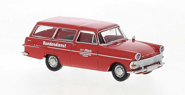 1960-1963 Opel Rekord PII Station Wagon - Assembled -- Metz, Karlsruhe Service (red, white, German Lettering